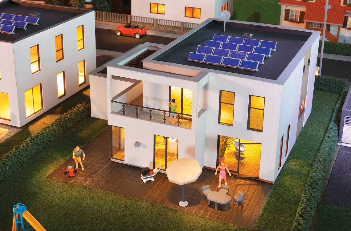 Anna Cube House with Balcony -- Polyplate Kit - 17.7 x 17.6 x 7.4cm-2
