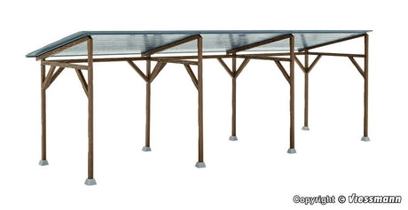 Wood Carport Shelter -- Kit - 19.3 x 6.5 x 6.8cm