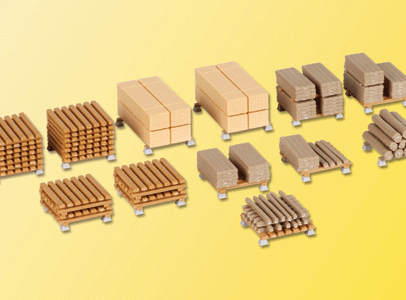 Assorted Cut Wood Loaded Pallets pkg(13)