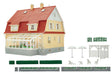 House with Winter Garden/Greenhouse Room -- Kit - 4-3/4 x 5-11/16 x 4-5/8"  12 x 14.5 x 11.8cm