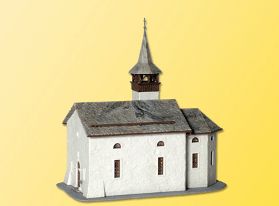 Chapel in Saas-Grund -- 6-11/16 x 4-3/4 x 7-1/8"  17 x 12 x 18cm