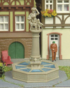 Town Square Fountain -- 6 x 6 x 7cm