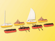 Assorted Boats -- (4) Rowing, (2) Motor, (2) Sailboats