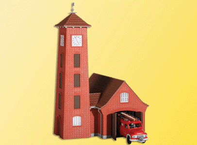 Firehouse in Bahlburg-Lune -- 4-3/8 x 4-3/8 x 6-11/16"  11 x 11 x 17cm