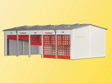 Fire Department Garage -- Kit - 13-3/8 x 7-7/8 x 4-3/4"  34 x 20 x 12cm
