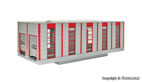 German Railway DB AG Modern Two-Track Concrete Locomotive Shed -- Kit - 13-3/4 x 5-5/8 x 5" 34.9 x 14.3 x 12.5cm-2