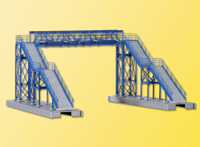2-Track Steel Footbridge -- 9-3/16 x 8 x 4-13/16"  23 x 20 x 12cm