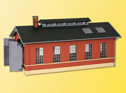 Single-Track Locomotive Shed -- 8 x 4-13/16 x 4-3/16"  20 x 12 x 10.5cm