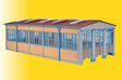3-Track Era III-V Locomotive Shed -- Kit - 13-9/16 x 7-7/8 x 4-1/2"  34.5 x 20 x 11.5cm