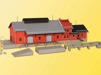 Freight House w/Loading Dock -- 18-1/2 x 5-1/2"   47 x 14cm