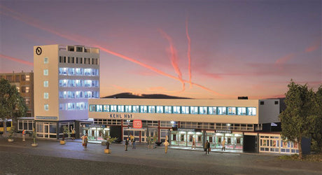Kehl Train Station w/Floor-Moount LED Lighting -- Kit - Depot: 26 x 5-11/16 x 7-1/2"  66 x 14.5 x 19cm-1