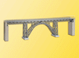 Cathedral Valley - Steel Girder Viaduct Bridge -- Single Track 67.5 x 6.5 x 16.5cm