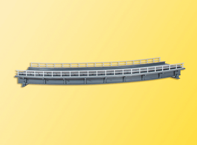 Curved Steel Girder Bridge -- 1-Track - 11 x 2-3/4 x 1-3/16"  28 x 7 x 3cm - 14"  35.7cm Radius - 45-Deg