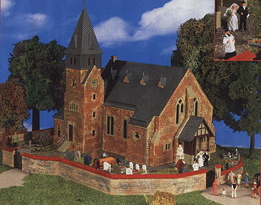 Westerwald Church w/Wall - Kit -- Includes: 9765 & 8657