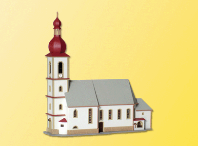 Church in Ramsau -- 11-13/16 x 4-3/8 x 11-13/16"  30 x 11 x 30cm