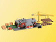 Sawmill with Interior -- 23-5/8 x 6-11/16 x 4-5/16"  60 x 17 x 11cm