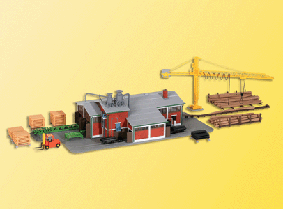 Sawmill with Interior -- 23-5/8 x 6-11/16 x 4-5/16"  60 x 17 x 11cm