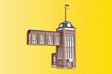 Administrative Tower with Transitions -- 8-7/8 x 5-15/16 x 11-13/16"  22 x 15 x 30cm