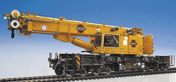 Track Maintainence -- Gottwald Railway Telescoping Crane