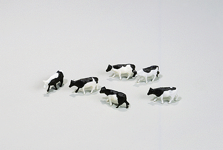 30 Years Kibri - Standing Cows pkg(6) -- Black & White
