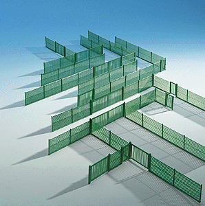 30 Years Kibri - Construction Site Fencing -- Green Mesh 117" 3m