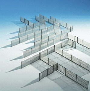30 Years Kibri - Construction Site Fencing -- Gray Mesh 117"  3m