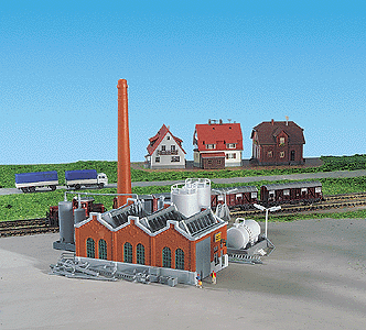 Warehouse Building - Includes Smoke Stack & Storage Tanks