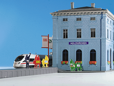 Modern German Station Service Figures Signs
