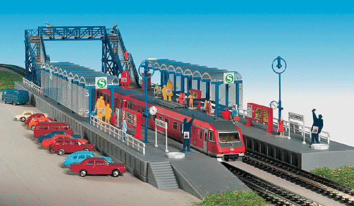 Goldberg Station Platform w/Pedestrian Overpass