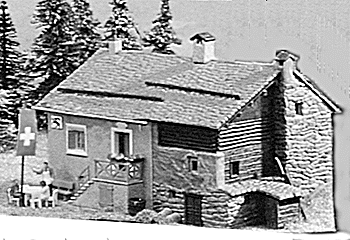 Swiss Alpine House "Steinbock" -- 6-1/4 x 5-7/8 x 3-3/4"  15 x 15 x 9.5cm
