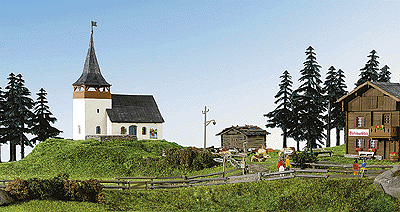 Village Church "St Christophorus" -- 5-13/64 x 4-13/32 x 6-5/8"  13 x 11 x 16.5cm