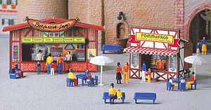 Twin Snack Stands w/Accessories -- 4 x 2-13/64 x 2-13/32" and 2-13/16 x 2-13/64 x 2-13/64"