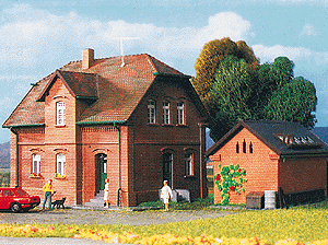 Bottrop House (Two Buildings) -- 6.5 x 5-1/8 x 4.5" (6.5 x 13 x 11cm) & 4-1/2 x 2-5/8 x 2-1/2" (11 x 6 x 6.