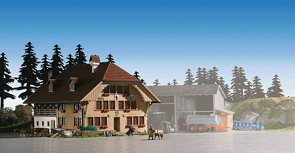 30 Years Kibri - Wood Yard -- 13-5/8 x 7-3/16 x 5-3/8"  34 x 18 x 13.5cm