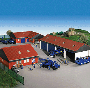 30 Years Kibri - Civil Defense Technical Help Service (THW) Compound -- Three Buildings & Accessories