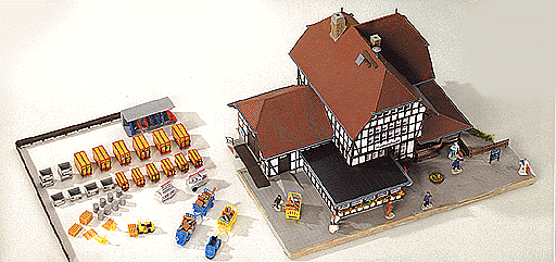 Kottenforst Station w/Accessories & Working Digital Clock -- 11-5/8 x 8 x 6-13/16"  29 x 20 x 17cm