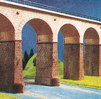 Stone Viaduct Piers -- Each 4"  10cm High