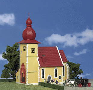 Church in Chiemgau -- 11-13/16 x 4-3/8 x 11-13/16"  30 x 11 x 30cm