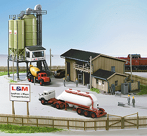 Cement Works Yard w/Vehicles Set -- Includes Vehicles #405-9353 & #405-11157