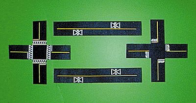Railroad Crossing & Intersection -- Yellow Centerlines pkg(2)