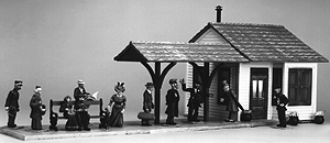 Centerville Station & Accessories -- Covered Platform w/Bench