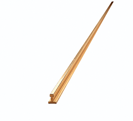 Code 332 Flexible Brass Rail -- Each Piece: 4'10-13/16"  1.5m Long pkg(20)
