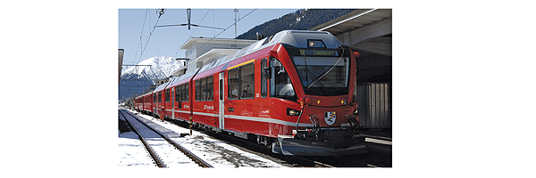 Allegra Triebzug Class ABe 8/12 3-Unit Electric - Standard DC -- Rhaetian Railway RhB (Era VI 2009; red, silver)