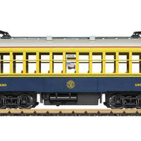 2-Truck Streetcar - Sound and DCC -- San Francisco Municipal Railway #130 (yellow, blue)