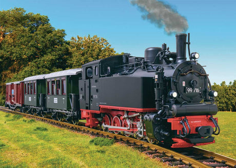 Class 99 0-10-0T w/Sound and DCC -- Ochsle Museum Railroad #99 716 (Era VI, black, red)-3