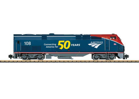 GE P42 Genesis - Sound and DCC -- Amtrak #108 (50th Anniversary; blue, red, white, gray)-2