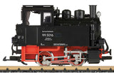 Class 99 0-4-0T - Sound and DCC -- German State Railroad DR 99 5016 (Era III, black, red)-2