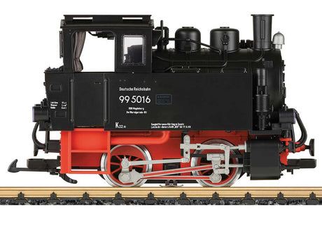 Class 99 0-4-0T - Sound and DCC -- German State Railroad DR 99 5016 (Era III, black, red)-2