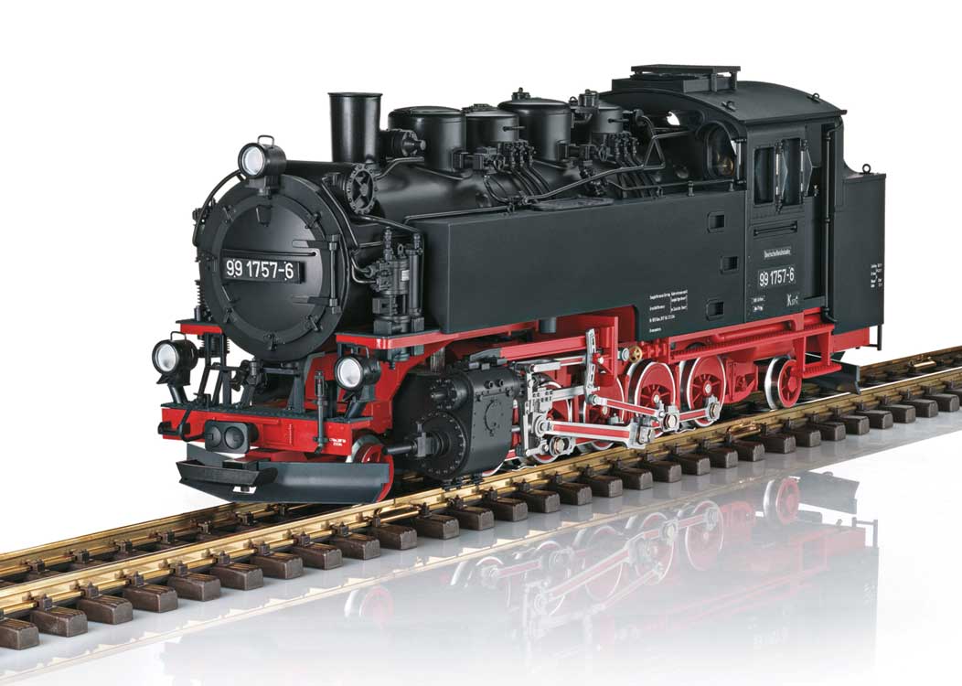 Class 99.73-76 2-10-2T - Sound and DCC -- German State Railroad DR (Era IV, black, red)-1