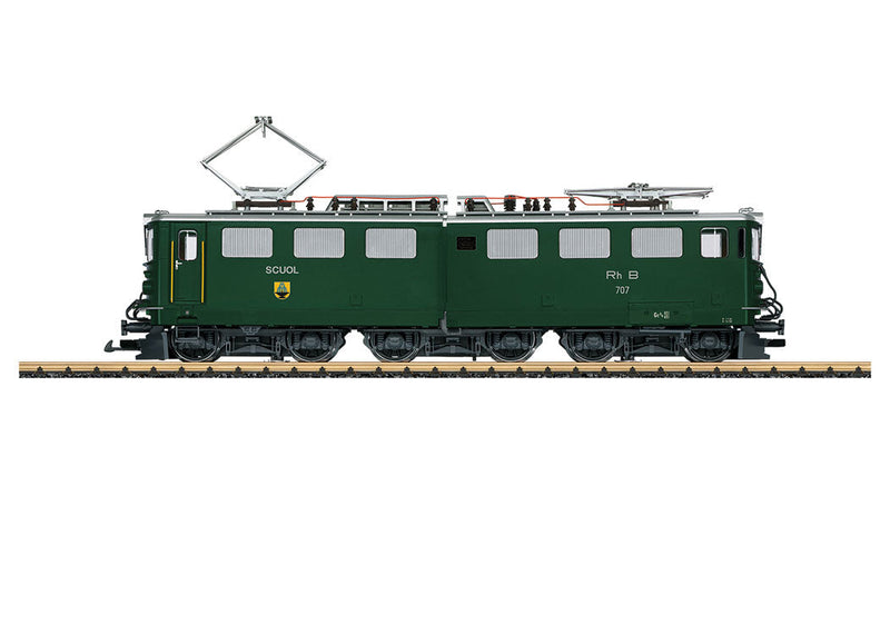 Class Ge 6/6 II Electric - Sound and MZS-DCC -- Rhaetian Railroad RhB 707 (Era IV, green, silver, gray)